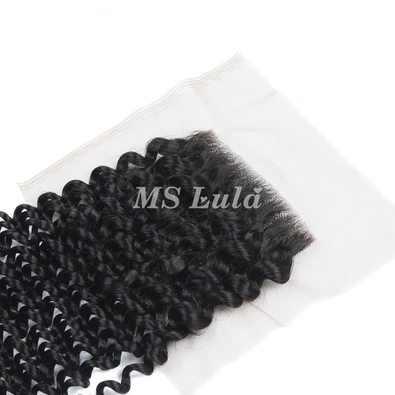 12A Italy Roman Curl 4X4 Medium Brown Lace Closure - 图片 5